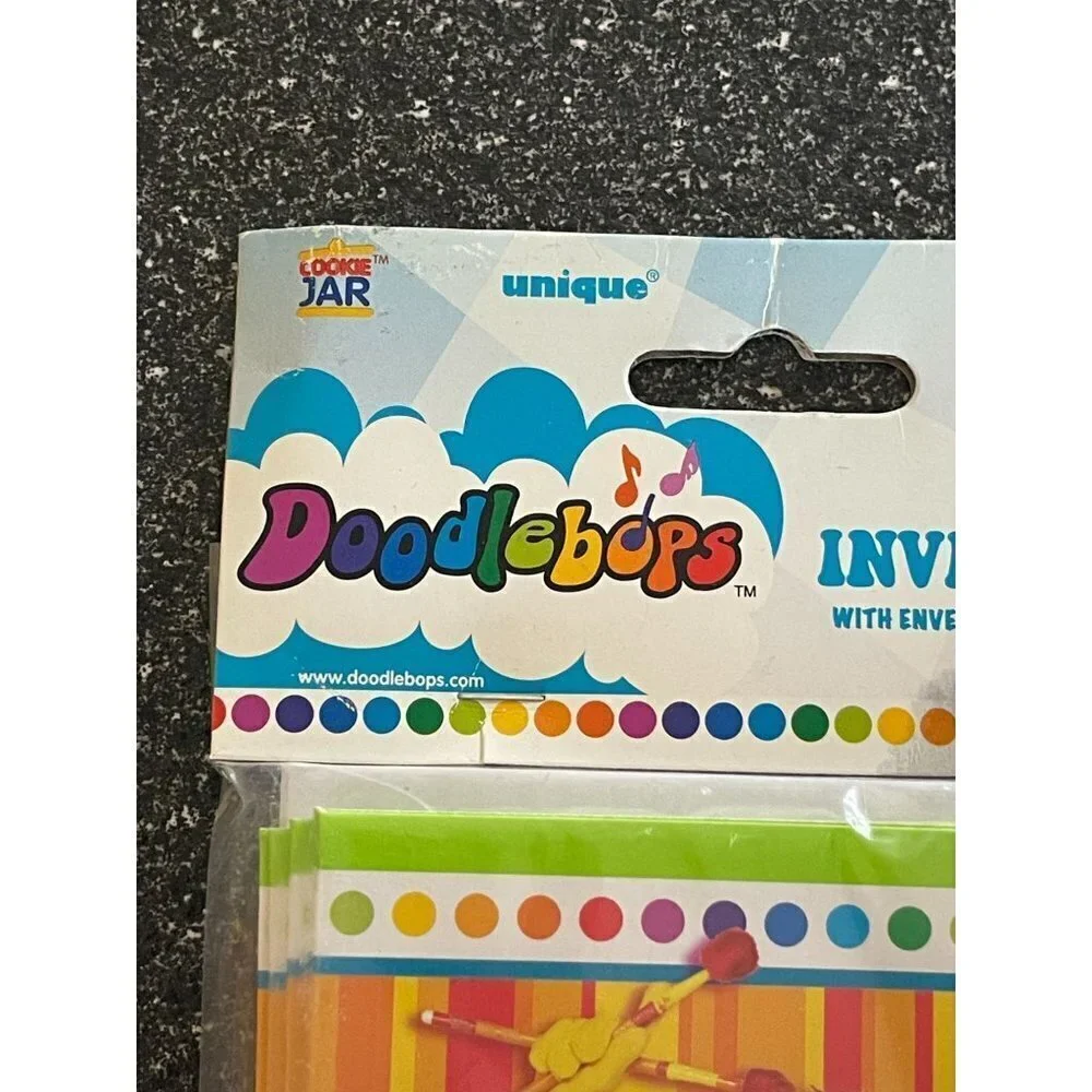 Unique 4 Packs Doodlebops Party Invitation Cards With Envelopes (32 Cards total)
